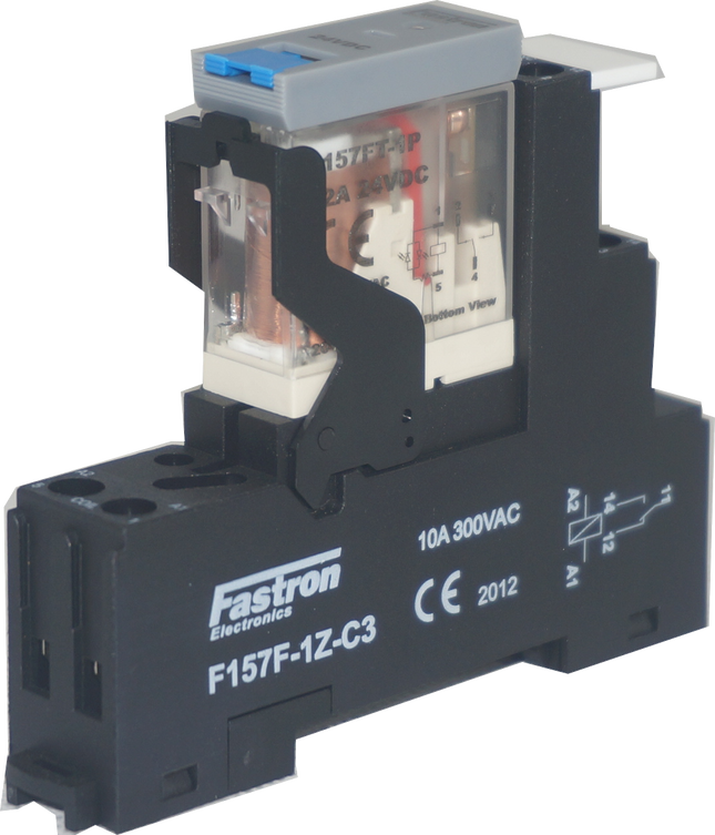 F157FT1PL 12A 24VDC + F157F-1Z-C3, Relay, 1 x SPDT 12 Amp, 250VAC/30VDC Load, 24VDC Coil-Relay-Fastron Electronics-Fastron Electronics Store