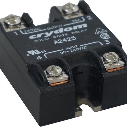 A2425, Solid State Relay, Single Phase 90-280VAC Control, 25A, 24-280VAC Load