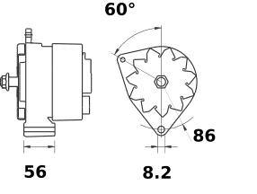 AAK4320 11.203.331 MAHLE - Letrika(Iskra) Alternator, 14VDC 95Amp-DC Motor-MAHLE-Fastron Electronics Store