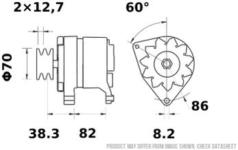 AAK4332 11.203.353  MAHLE - Letrika(Iskra) Alternator, 28VDC 55Amp