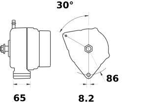 11.203.645 AAK5732 MAHLE - Letrika(Iskra) Alternator, 14VDC 120Amp-DC Motor-MAHLE-Fastron Electronics Store