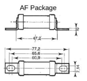 55AF Semiconductor Fuse 690VAC 55 Amp, aR
