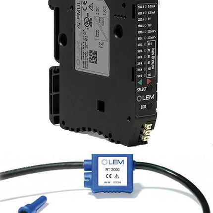 AI-P1A + ART-B22-D175, Single Phase Rogowski Coil Set, Class 1, User Selectable 0.333v, 0.166v, 1 Amp AC, Sensitivity, and Measurement Range, 17.5cm Diameter-Rogowski Coil-LEM International SA-Fastron Electronics Store