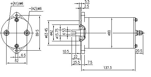 11.216.172 AME1589 MAHLE Bidirectional 24VDC Motor, 0.5kW, 2800rpm-DC Motor-MAHLE-Fastron Electronics Store