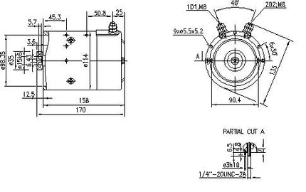 11.216.206 AMJ4750 MAHLE - Letrika CCW 24VDC Motor, 2.2kW, 4400rpm-DC Motor-MAHLE-Fastron Electronics Store