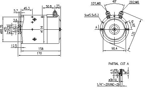 11.216.206 AMJ4750 MAHLE - Letrika CCW 24VDC Motor, 2.2kW, 4400rpm-DC Motor-MAHLE-Fastron Electronics Store