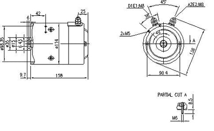 11.212.560 AMJ5127 MAHLE - Letrika Unidirectional CW 24VDC Motor, 2.2kW, 2750rpm-DC Motor-MAHLE-Fastron Electronics Store