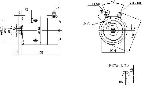 11.212.560 AMJ5127 MAHLE - Letrika Unidirectional CW 24VDC Motor, 2.2kW, 2750rpm-DC Motor-MAHLE-Fastron Electronics Store