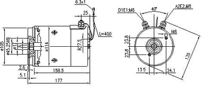 11.212.958 AMJ5273 MAHLE - Letrika Unidirectional CW 24VDC Motor, 2.2kW, 2600rpm-DC Motor-MAHLE-Fastron Electronics Store