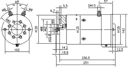 11.212.138 AMK5607 MAHLE - Letrika Unidirectional 24VDC Motor, 3kW, 2600rpm-DC Motor-MAHLE-Fastron Electronics Store