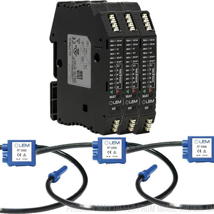 LEM International SA Rogowski Coil AI-P1A + ART-B22-D125 (3pcs), 3 Phase Rogowski Coil Set, Class 1, User Selectable 0.333v, 0.166v, 1 Amp AC, Sensitivity, and Measurement Range, 12.5cm Diameter FE-ART-B22-D125 + AI-P1A - 3 Pcs