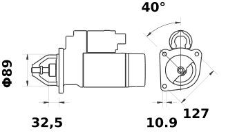 11.131.574 AZF4147 MAHLE - Letrika(Iskra) Starter Motor, 12VDC 4.2kW