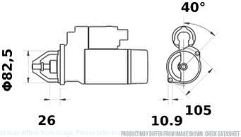 11.131.862 AZF4229 MAHLE - Letrika(Iskra) Starter Motor, 12VDC-DC Motor-MAHLE-Fastron Electronics Store