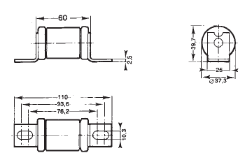 400BF Series 690V, 400 Amp aR Semiconductor I²t Fuse BS88 Style 200kA Breaking