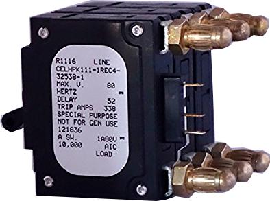 CELHPK111-1REC4-52-300.-A-01-T, Hydraulic Magnetic Circuit Breaker 3 Pole 300 Amp 80VDC