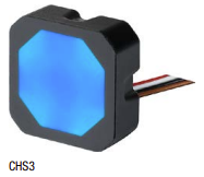 3-132-516, CHS3 5-28VDC 2 Amp Capacitive Switch 30x30mm Square Panel Mount Backlit, RGB, with Connector Terminals