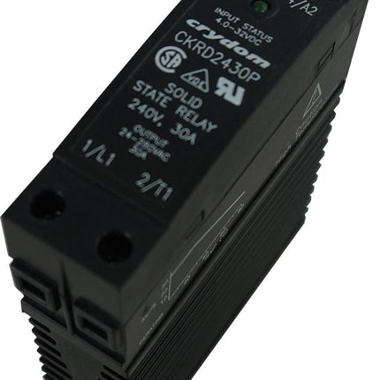 CKRD2430P, Solid State Relay, Single Phase 4-32VDC Control, 30A, 24-280VAC Load, w/Varistor, Din Rail