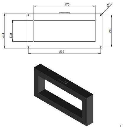 CTBR470, Square Style Core Balanced Toroidal CT's, 160x470mm Internal Diameter