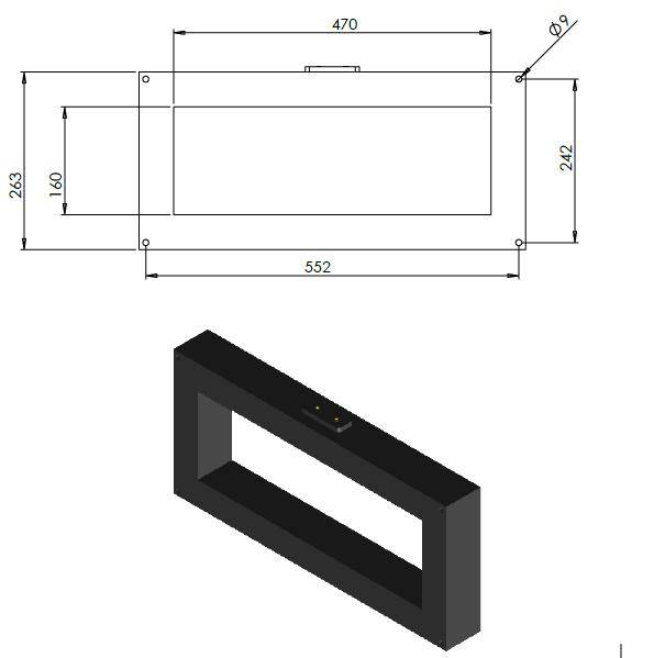 CTBR470, Square Style Core Balanced Toroidal CT's, 160x470mm Internal Diameter