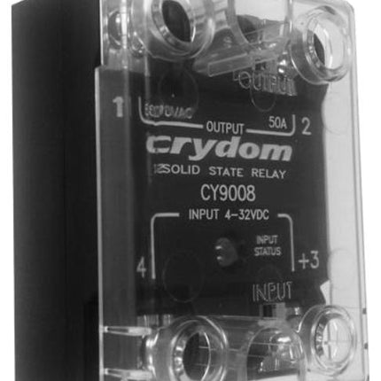 CY9007, Solid State Relay 660VAC 25A, w/ Terminal Cover and LED Status Indicator, Equivalent to D2425, HD4825, HD6025