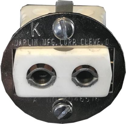 Temperature Sensor Socket Round Ceramic Fitting for use with Thermocouple 650 Deg C Max-Temperature Sensor Accessories-Fastron Electronics-Fastron Electronics Store