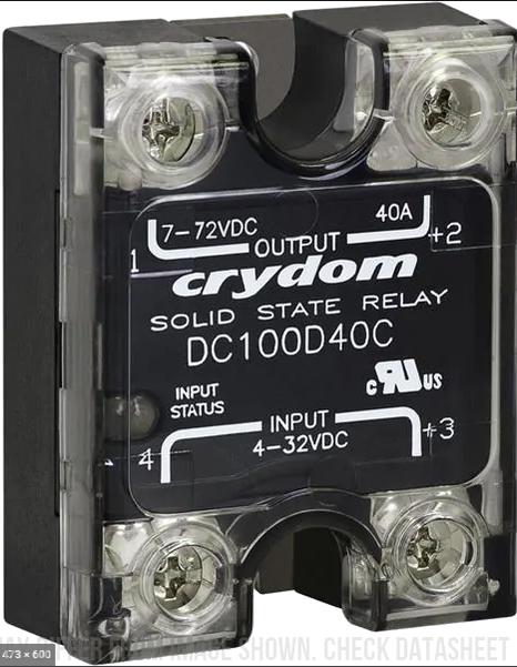 DC500D60, Solid State Relay, DC 3-32VDC control, 60A, 500VDC Load