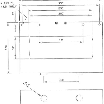 CTBR280-2000A, Square Style Core Balanced CT's  (CBCT) 100 x 280mm Internal Diameter