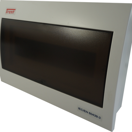 DF12, 12 Module Compact Distribution Boards, ABS/PC,  Flush Mounted IP40 with Terminal Block, Neutral bar and DIN Rail