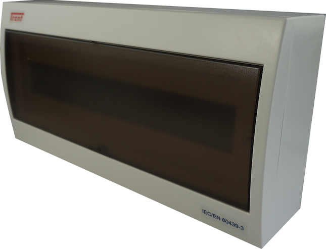 DP18, 18 Module Compact Distribution Boards, ABS/PC, Panel Mounted IP40 with Terminal Block, Neutral bar and DIN Rail