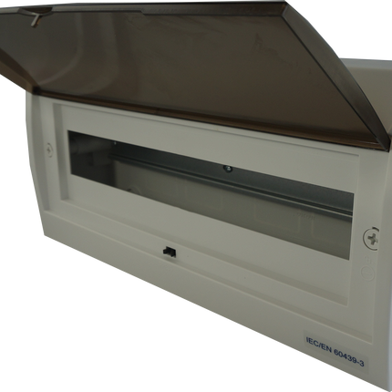 DP18, 18 Module Compact Distribution Boards, ABS/PC, Panel Mounted IP40 with Terminal Block, Neutral bar and DIN Rail