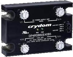DP4RSB60E40B5, DC Motor Reversing Contactor, 40 Amp, 18-32VDC control, 48VDC Load, 0.2s Soft Start, 0.5s Dynamic Brake