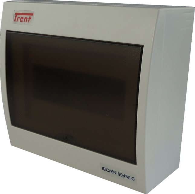 DP8, 8 Module Compact Distribution Boards, ABS/PC, Panel Mounted IP40 with Terminal Block, Neutral bar and DIN Rail