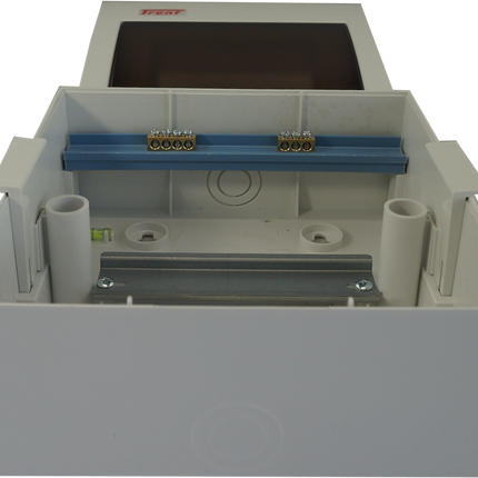 DP6, 6 Module Compact Distribution Boards, ABS/PC, Panel Mounted IP40 with Terminal Block, Neutral bar and DIN Rail