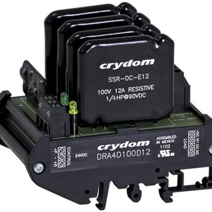 DRA4D100E12, DC Motor Reversing Contactor, 12 Amp, 15-32VDC control, 100VDC Load