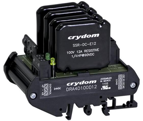 DRA4D100D12, DC Motor Reversing Contactor, 12 Amp, 4.5-15VDC control, 100VDC Load