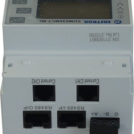 SDM630MCT-3L-MID, Tri 3 Phase DIN Rail Mount kWh Meter with Easyclick, 3 x 3 Phase or 9 x Single Phase, 240VAC aux, Class 1, 100mA RJ12 CT Connect, w/RS485 Modbus RTU Comms