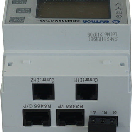 SDM630MCT-3L-TCP, Tri 3 Phase DIN Rail Mount kWh Meter with Easyclick, 3 x 3 Phase or 9 x Single Phase, 240VAC aux, Class 1, 100mA RJ12 CT Connect, w/RS485 Modbus RTU Comms