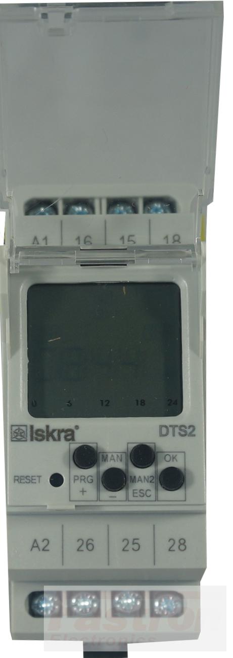 DTS 5 UNI, Dual Digital Time Switch with 2 independant Daily Weekly, Monthly, and Yearly program, Universal 12-240VAC/DC Power Supply/Control, 2 x 16 Amp SPST CO Relay-Timer-Iskra Doo-Fastron Electronics Store