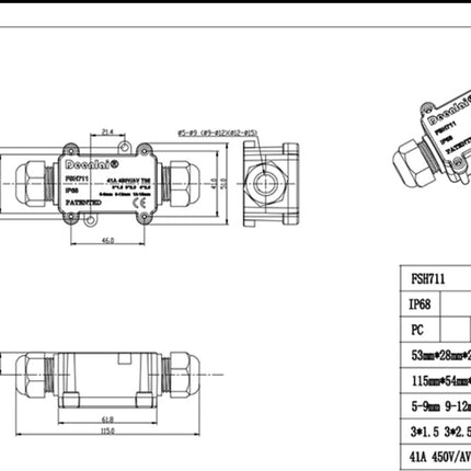 FSH711, Gel Connector 6mm