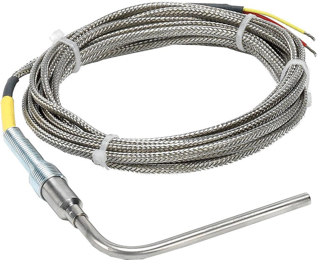 FTCK-5-EGT-3000-B-INC-1/8 EGT Vehicle Exhaust Sensor, Type K MIMS Class B, 1/8" NPT Inconel 600 80mm x 50mm x 4.8mm Probe w/ 3000mm Screened Teflon/Braided SS cable, 0 to 1100 Deg C-Temperature Sensor-Fastron Electronics-Fastron Electronics Store