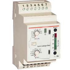 RCR-V30-60VDC, Earth Leakage Relay 30mA to 30 Amp Range 10-60VDC Supply, Din Rail Mount, 1 x SPDT ,1 x SPNO Relay, Suitable Replacement to Schneider VigiPacT RH10M