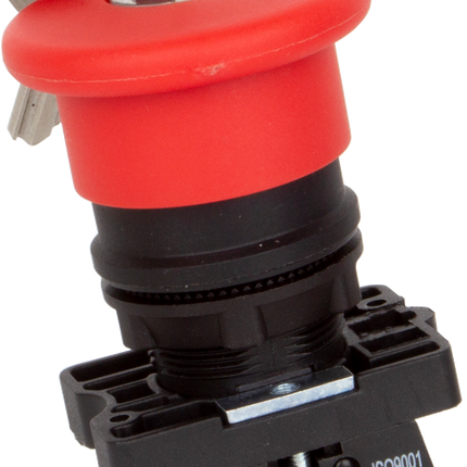 TGB2-ES142G, 40MM Emergency Stop Keyswitch,1 Pos, 1 x NC, IEC60947-5-1