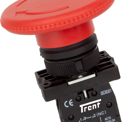 TGB2-ES642G, 60MM Emergency Stop Button, 1 Pos, Twist Release, 1 x NC, IEC60947-5-1