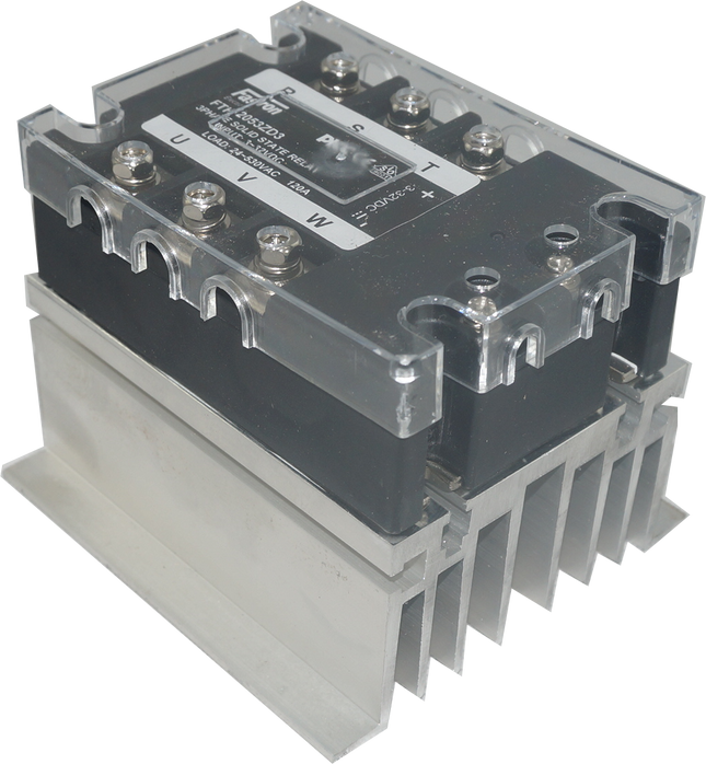 F135 Series Panel Mount 3 Phase Solid State Contactors, 13 to 240 Amp per Phase, 70-480VAC Switching, 90-280VAC or 4-32VDC Control Contactor Style Modules