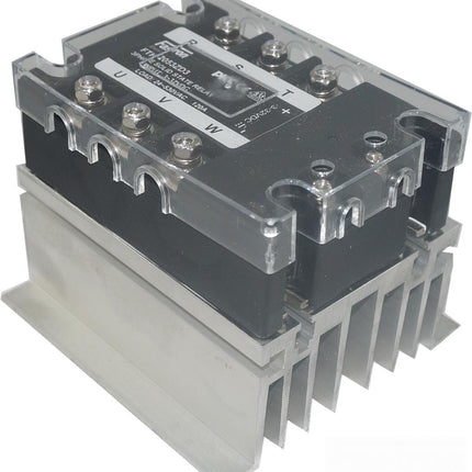 H71/110M + FTH2553ZA4, Three Phase Solid State Relay 90-280VAC Control, 3 x 13Amp, 48-530VAC Load, LED Status Indicator-Control Input_4-32VDC, Load Rating_Up to 25 Amp, Style_Panel Mount, Switching Load_48-530VAC, Switching Type_Zero Crossing-Fastron Electronics-Fastron Electronics Store