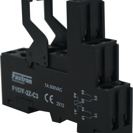 F157F-2Z-C3, 5 Pin Relay Socket, Rated for 2 x SPDT 10 Amp, 250VAC/30VDC Load, up to 250VAC Coil