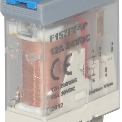 F157FT1PL 12A 24VDC, Relay, 1 x SPDT 12 Amp, 250VAC/30VDC Load, 24VDC Coil, Socket or PCB Mount-Relay-Fastron Electronics-Fastron Electronics Store