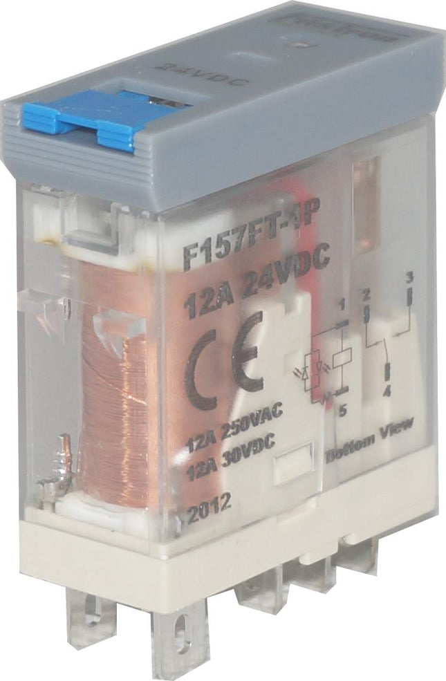 F157FT1PL 12A 24VDC, Relay, 1 x SPDT 12 Amp, 250VAC/30VDC Load, 24VDC Coil, Socket or PCB Mount-Relay-Fastron Electronics-Fastron Electronics Store
