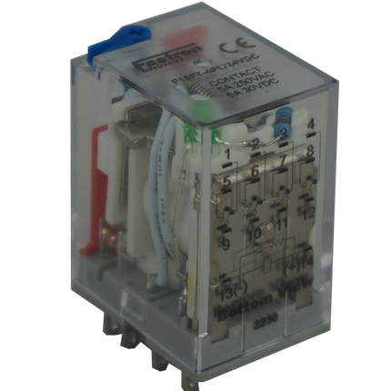 F18FT-4PL-5A 240VAC, 14 Pin, Quad Output Relay, Form C 4 x 5 Amp, 250VAC/30VDC Load, 240VAC Coil