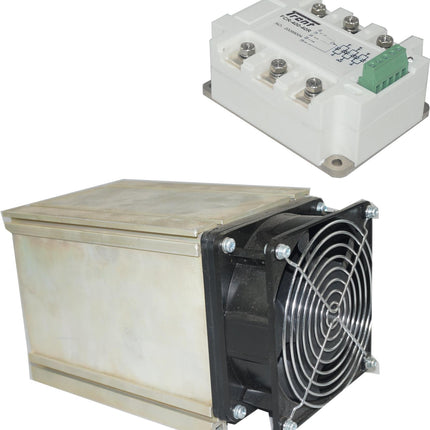 H31/110M-F & FCR-400-40R, Three Phase Proportional Phase Control Module with Heatsink, 4-20mA,0-10V,500K POT Input, 400VAC, 40 Amp Per Phase-Solid State Relay Single Phase Angle Power Controller AC Load-Fastron Electronics-Fastron Electronics Store